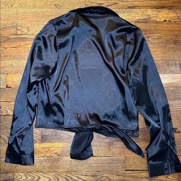 SHEIN Black Satin Blouse - Picture 5 of 5